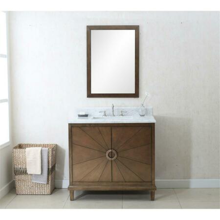 LEGION FURNITURE 36 In. Antique Coffee Sink Vanity With Wlf6036-37 Top Without Faucet WLF7040-36-CW